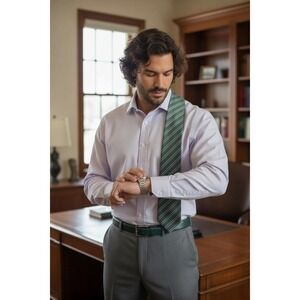 INDOCHINO Mens Dress Shirt Light Purple Long‎ Sleeve Button up